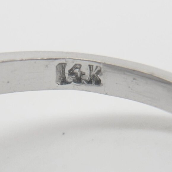 5ct Natural Blue Zircon Diamond 14k White Gold Ring - Picture 7 of 7